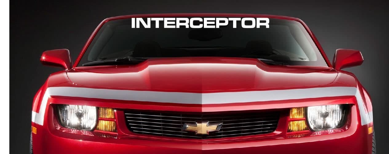 INTERCEPTOR Windshield Decal Sticker 38"x10" Car Truck Bumper Lancer Evolution Outlander Aufkleber car decal truck 4x4 jdm