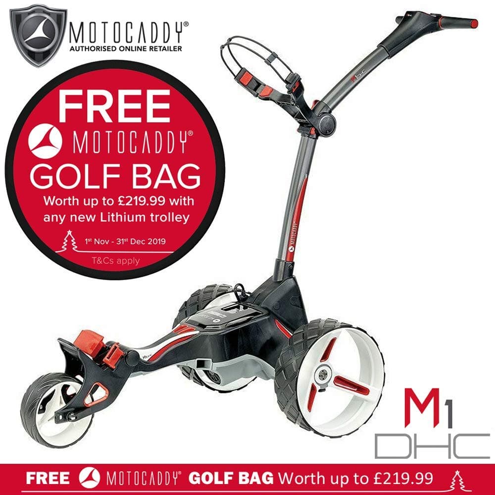 Motocaddy 2019 M1 DHC EXTENDED LITHIUM GOLF TROLLEY
