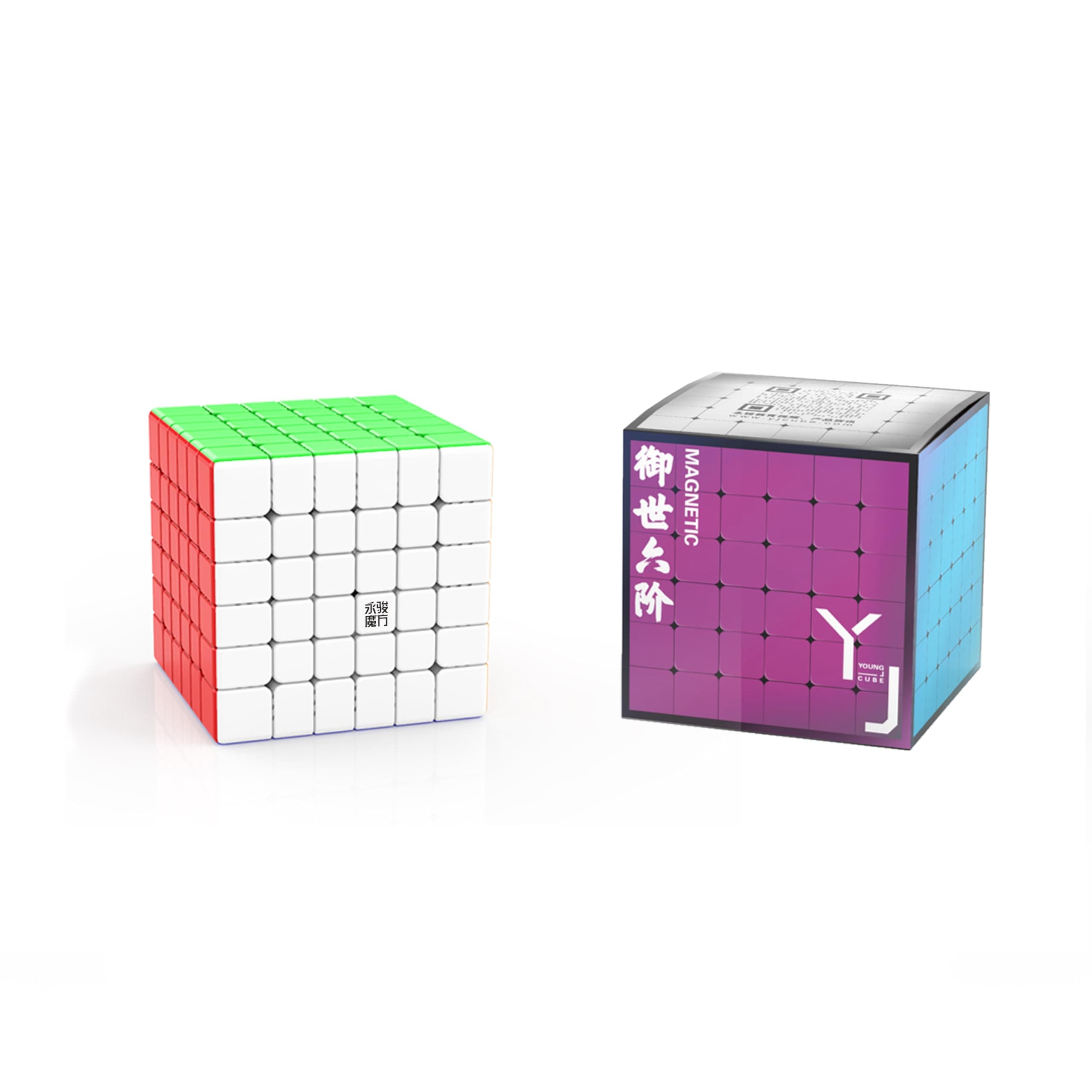 YJ YU Magnetic Stickerless Speedcube 6x6 Multicolor
