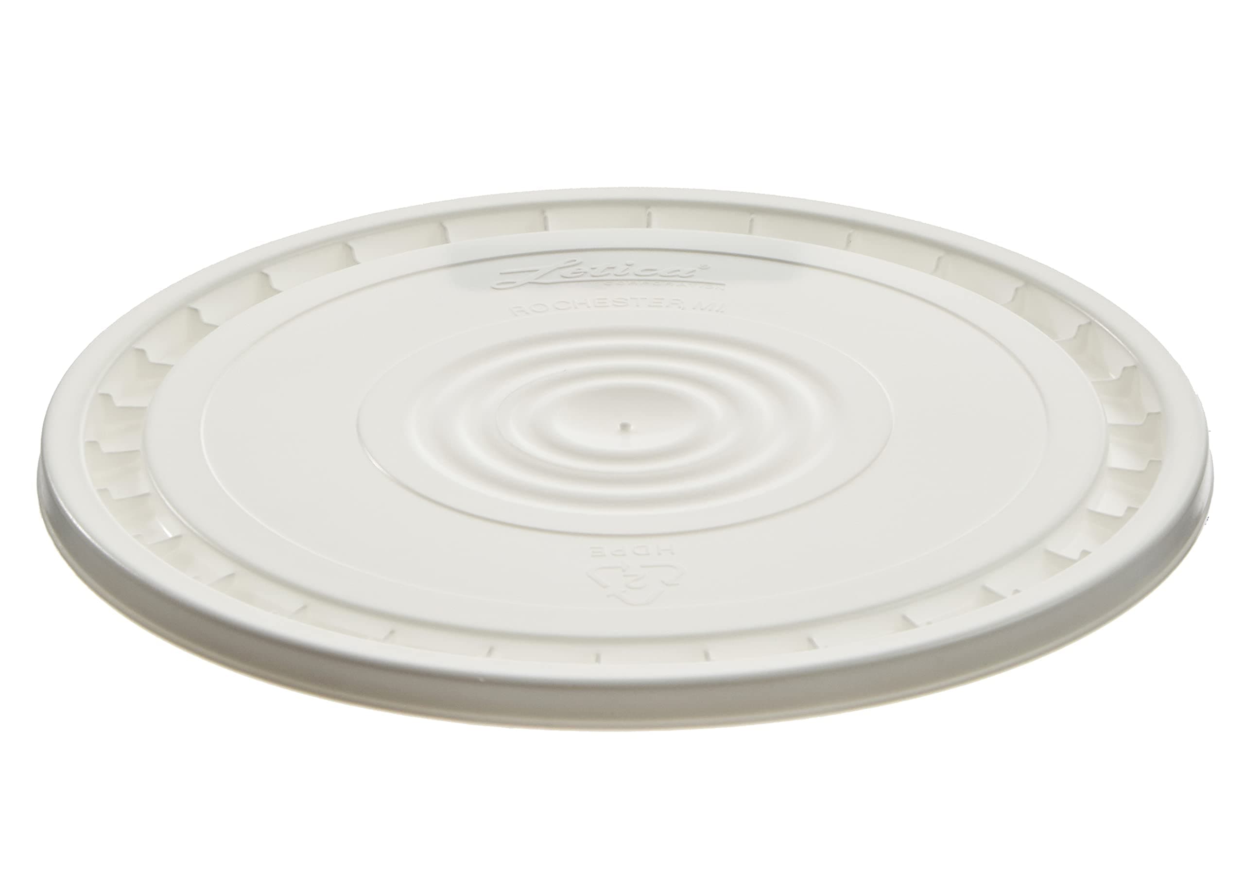 Hudson Exchange Reusable Easy Peel Lid for 3.5, 5, 6, and 7 gal Buckets, HPDE, White
