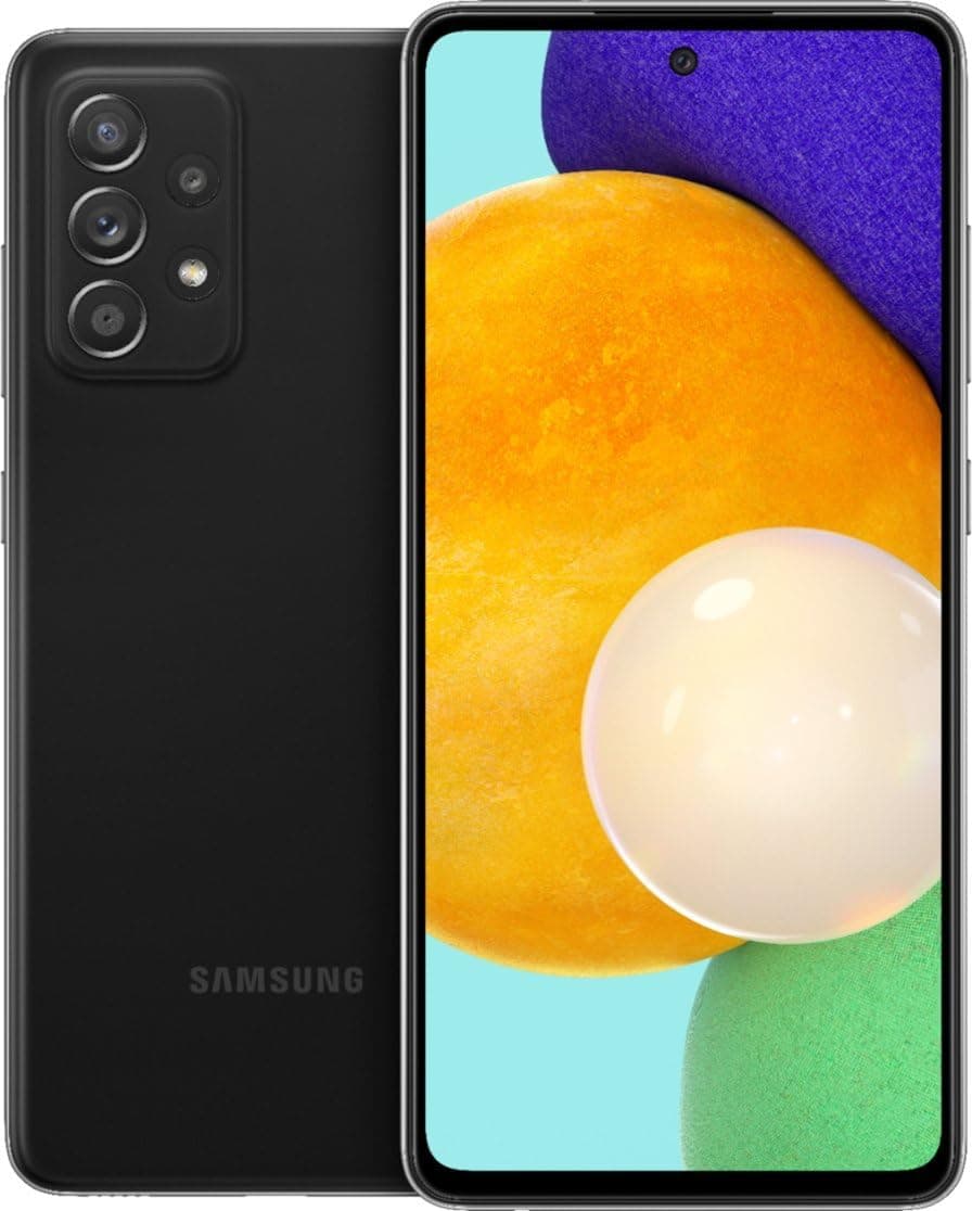 Samsung Galaxy A52 5G, 128GB, Black - Locked to T-Mobile (Renewed)