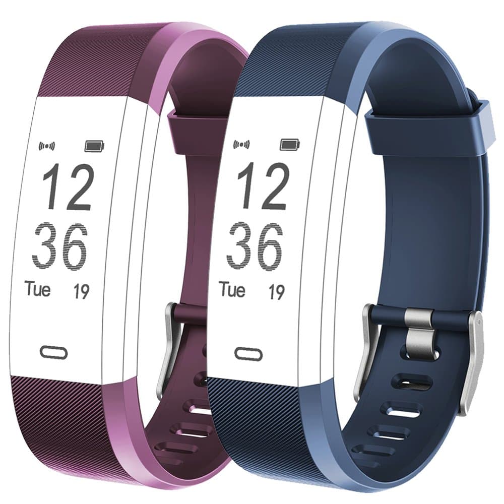 Flenco ID115Plus HR Replacement Strap Wrist Smart Watch Band Adjustable Bracelet Sport Accessory For ID115PlusHR or ID115 Plus HR Fitness Tracker Activity Wristband Step Counter Sleep Monitor