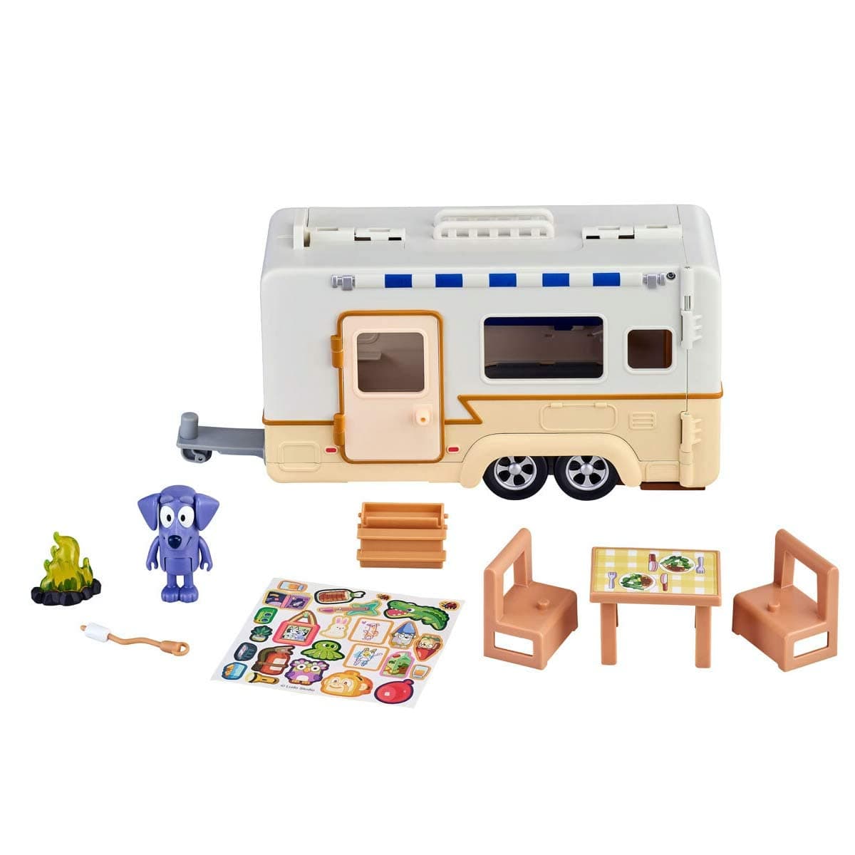 Bluey 13086 Caravan Playset, 2.5-3 inch Figures
