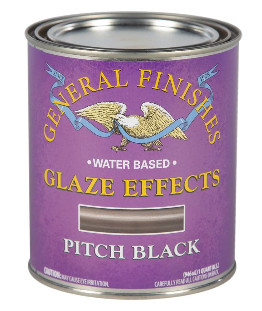 General Finishes Water Based Glaze Effects, 1 Quart, Pitch Black