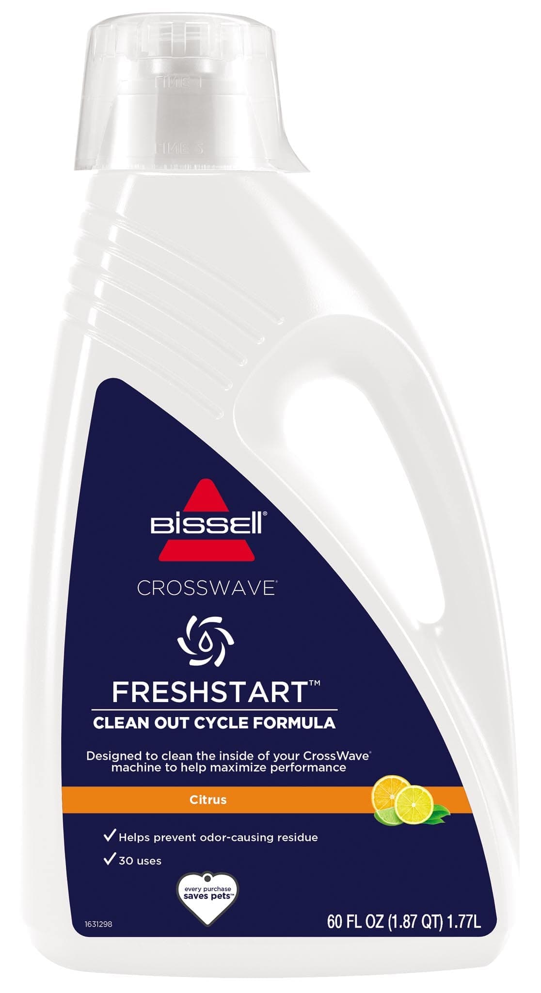 FreshStart CrossWave Cleanout Formula, 3557, 60oz, Prevent Odor-Causing Residue, Clean inside of CrossWave Machine, Citrus