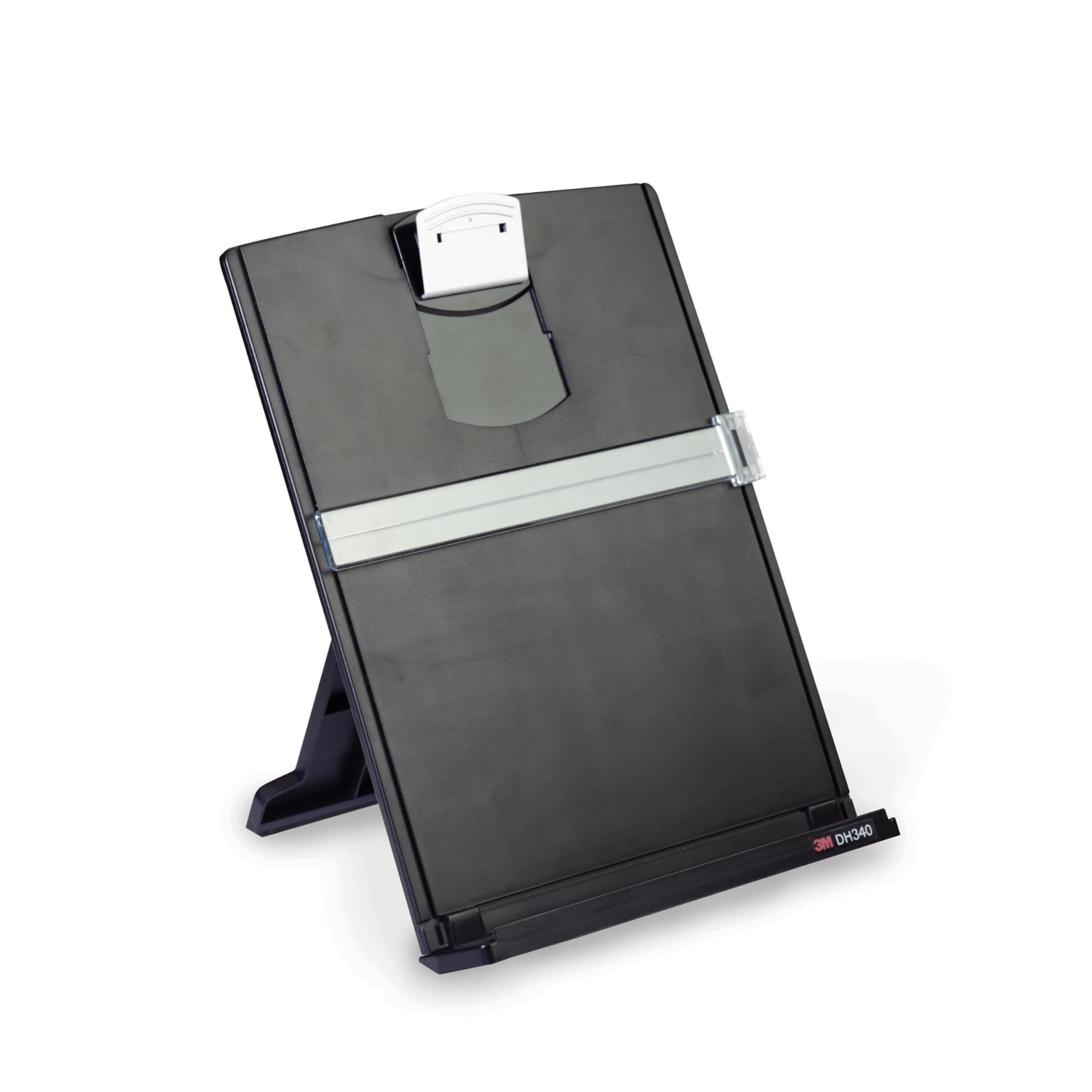 Desktop Document Holder Copy Holder, Adjustable Clip Holds Portrait and Landscape Documents for Easy Viewing, Bottom Ledge Has Lip to Keep up to 150 Sheets Securely in Place, Black (DH340MB)