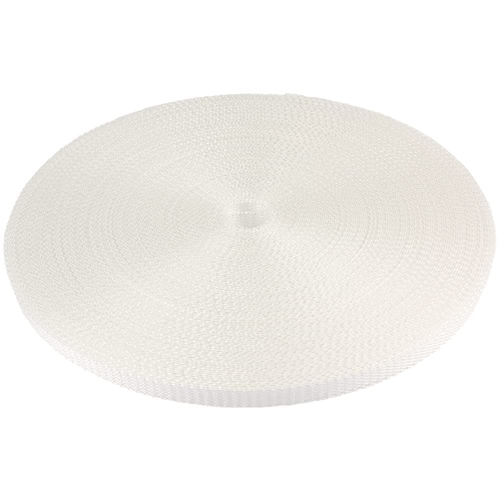 Webbing Strap, 14 MM Wide, Colour: White, 50 M Roll, Shutter Belt for Shutters