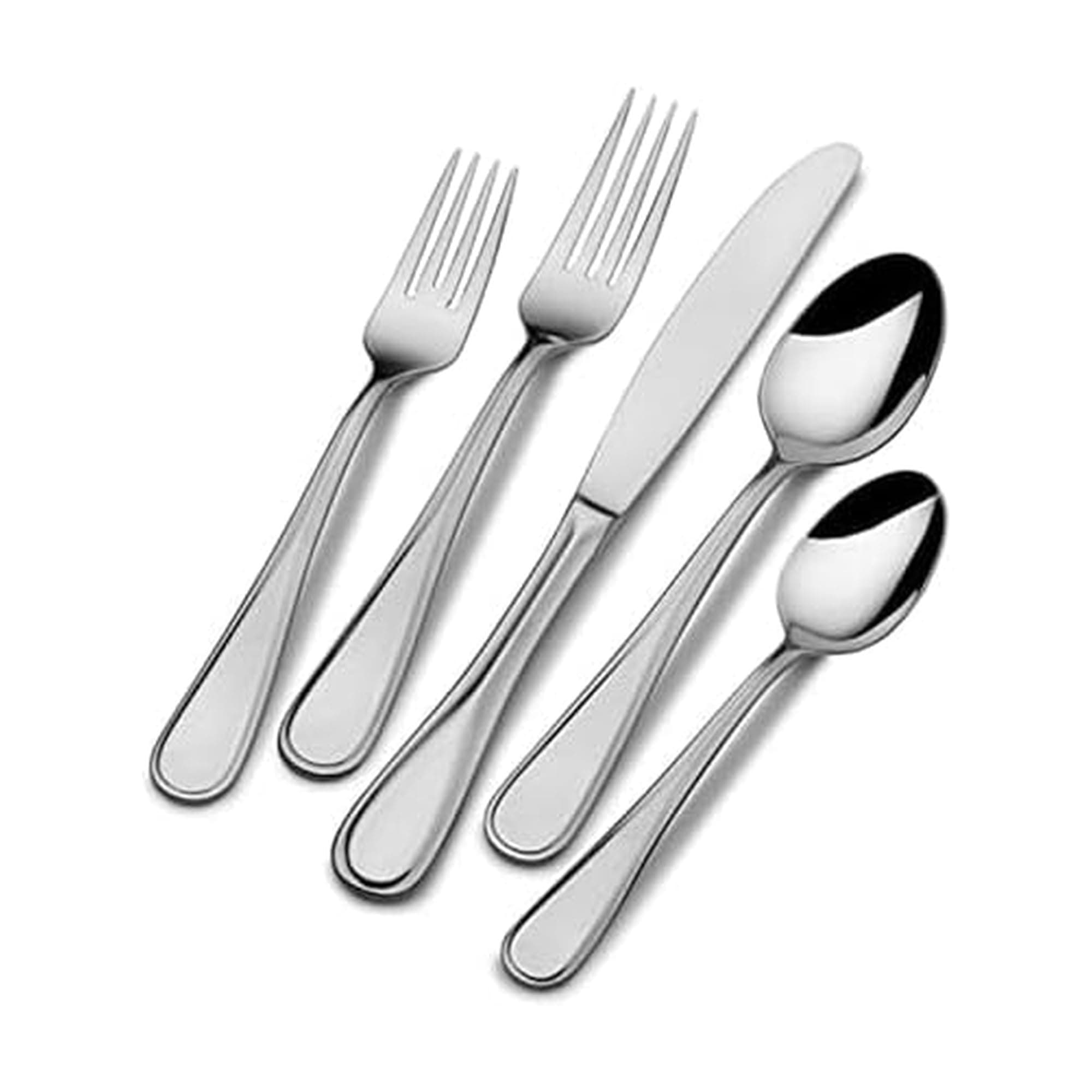 Mikasa Bravo 65-Piece Flatware Set for 12, 18/10 Stainless Steel Silverware w...