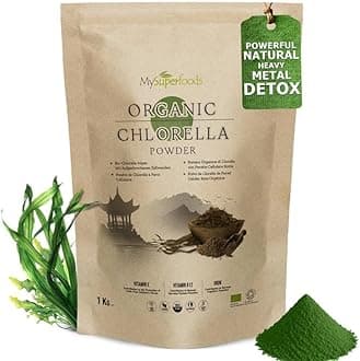 Chlorella Powder | Organic | 1Kg | Cracked Cell Wall | Energy & Natural Detox | High in Vitamin A, B12 & Iron | MySuperfoods