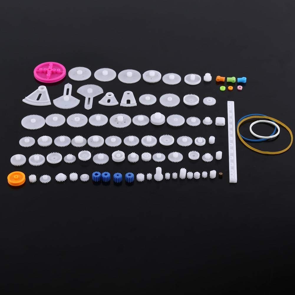 Plastic Gear, Pulley Worm Kits Portable Durable Gear Set Made From High Quality Plastic, Plastic Gears Toy For Cars, Robots Six Different Sets(85kinds)