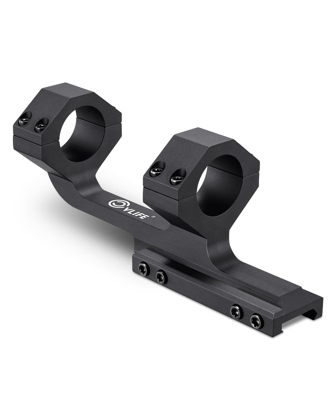 Cantilever Scope Mounts, Offset Dual Ring One-Piece Scope Mount, Lightweight Aluminum