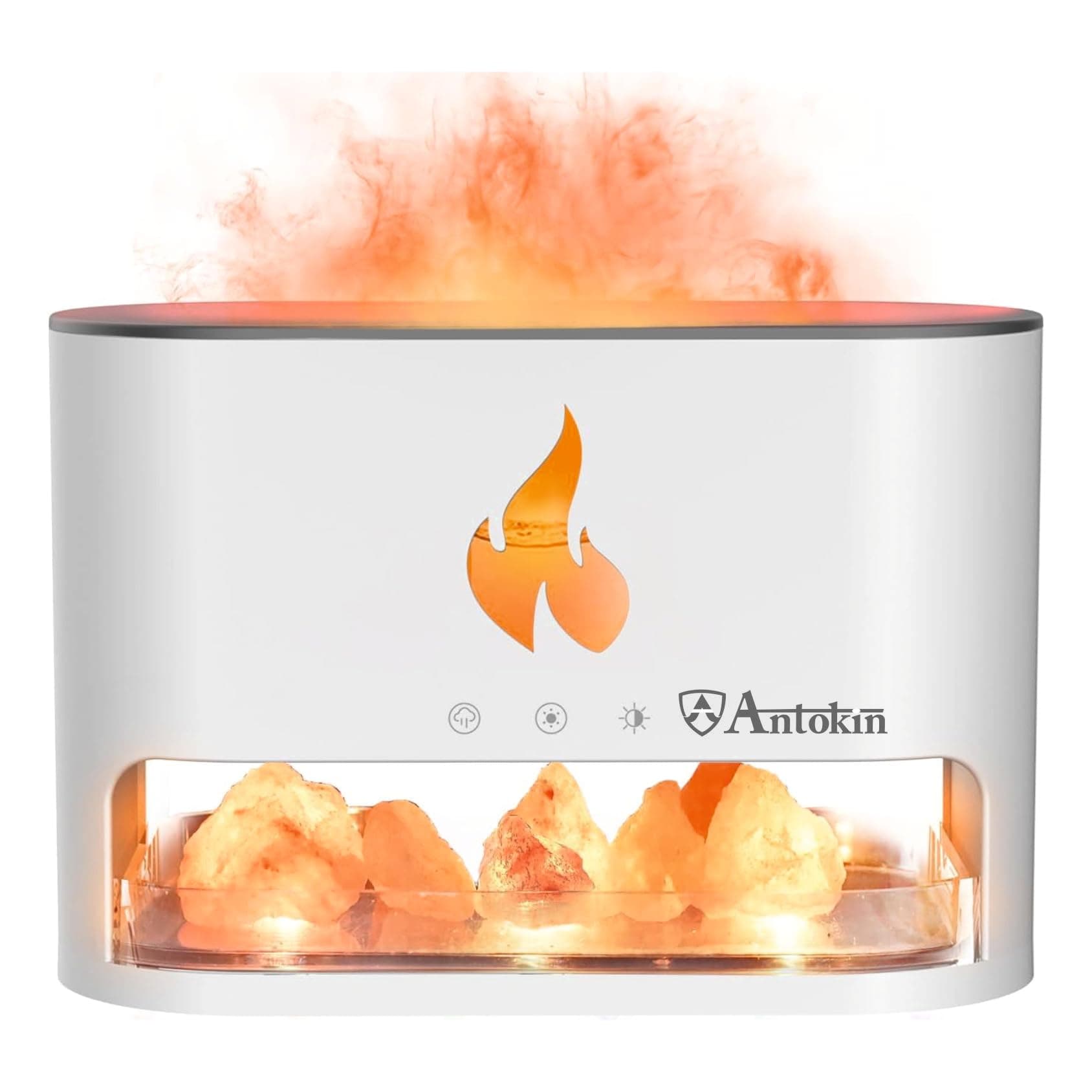 Antokin Flame Diffuser Essential Oil Fire Diffuser with Waterless Auto-Off Protection - 4 Colors Lights,250 ml Aromatherapy Portable Diffuser for Home, Office, Bedroom with Essential Oil