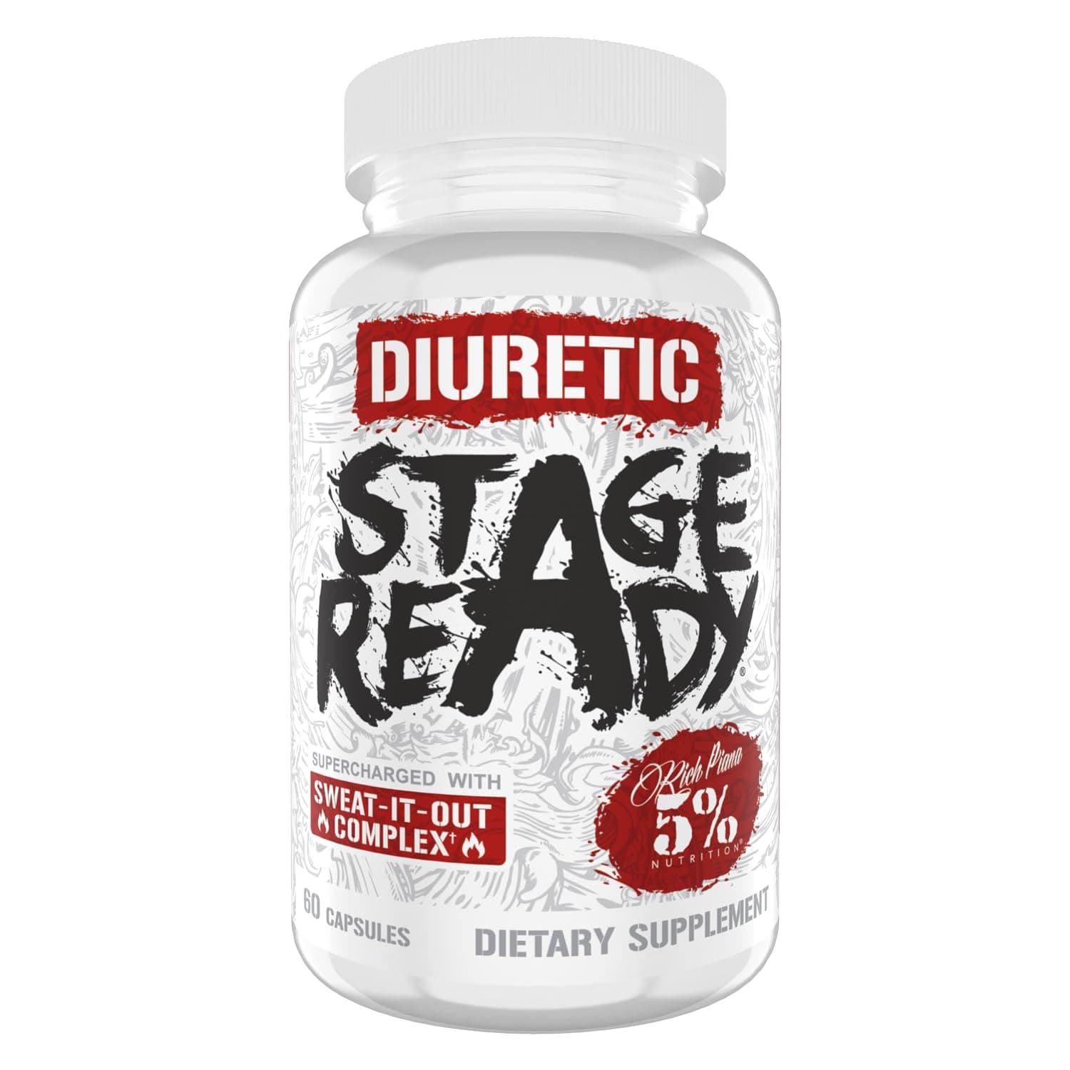 Stage Ready Diuretic | Extra Strength Competition Diuretic | Fast Acting Weight Cut, Water Retention & Bloat Relief | Natural Formula w/Dandelion Root, Shavegrass, Uva Ursi (60 Pills)