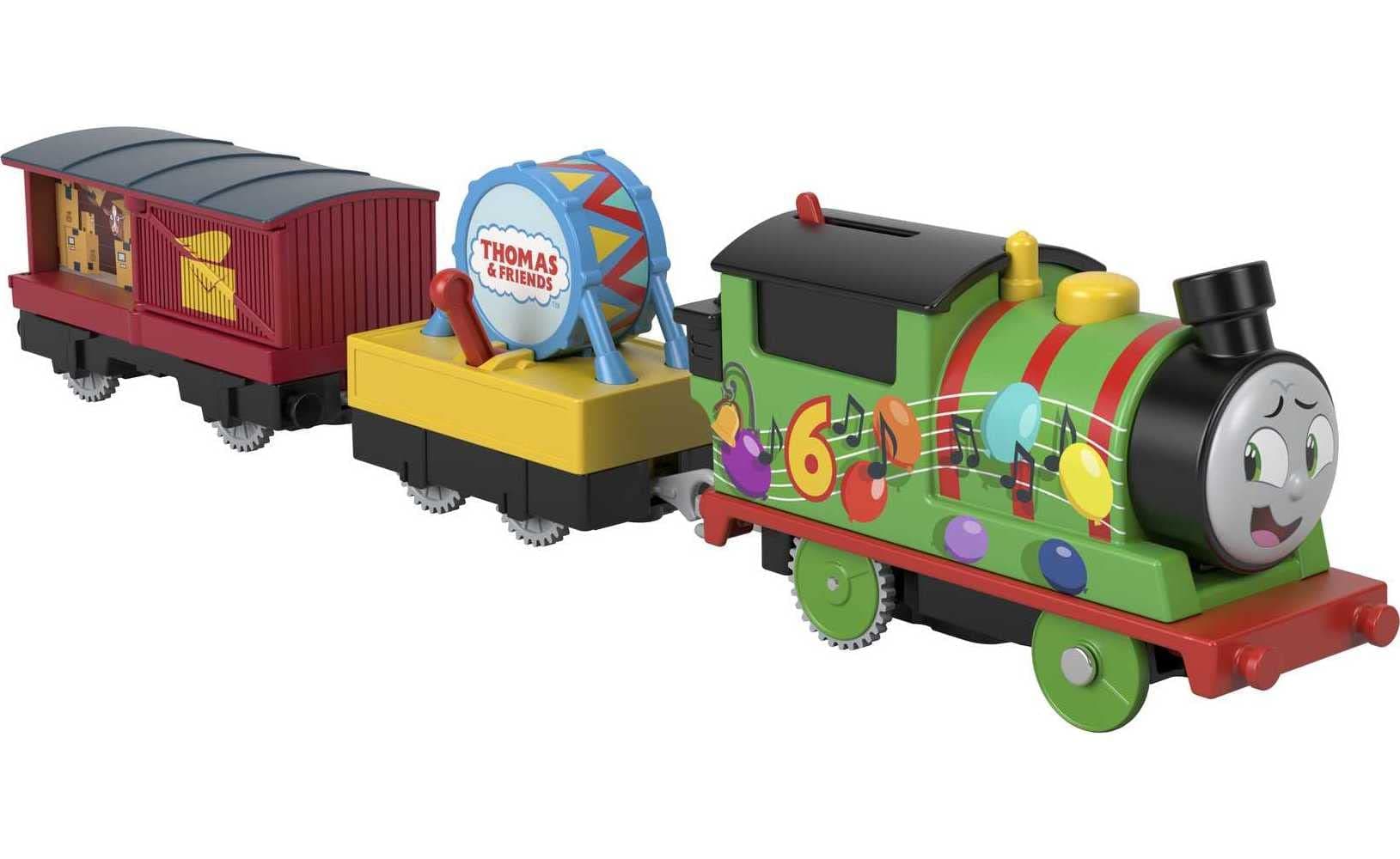 Party Train Percy Motorized Battery-Powered Toy Train Engine for Preschool Kids Ages 3 Years and Older