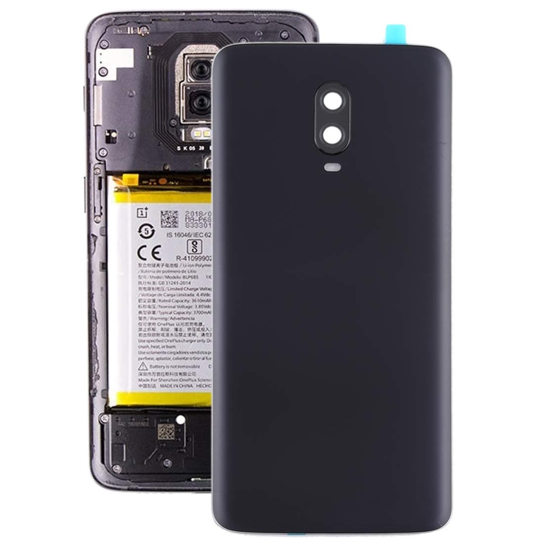 for OnePlus 6T Battery Back Cover with Camera Lens
