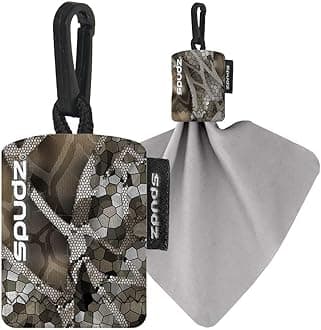 - Classic Microfiber Lens Cleaner – Clip-On Pouch, Washable – for Binoculars, Scopes, Glasses, Screens | Vanish Tan, 6 x 6 Inch