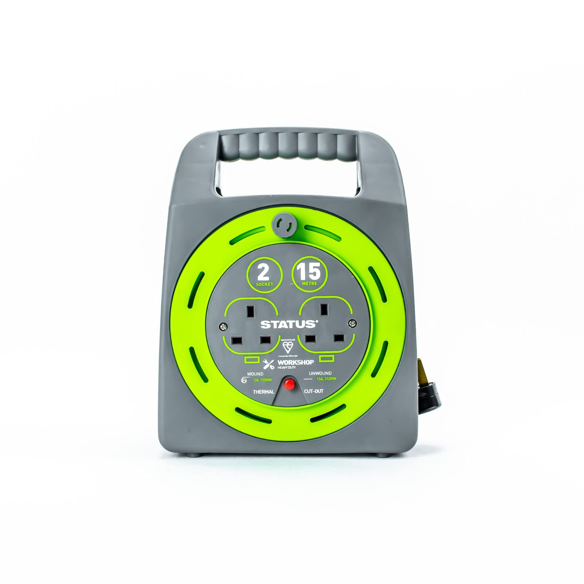 15 METRE Extended Reach Long Cable Length Provides Flexible Power Access Across Gardens, driveways and Work Areas, reducing the Need for Multiple Extension Connections.