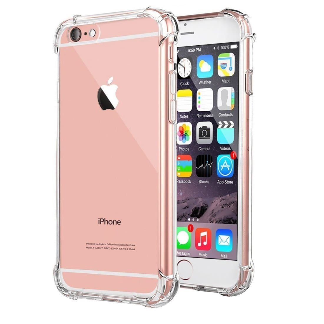 iPhone 7/8 Plus Case by Nitros, Silicone Gel, Slim, Screen Protector Compatible, Clear, Shock proof Bumper Hybrid, Transparent, Dust Proof, TPU iPhone Case (Iphone 7/8 Plus)