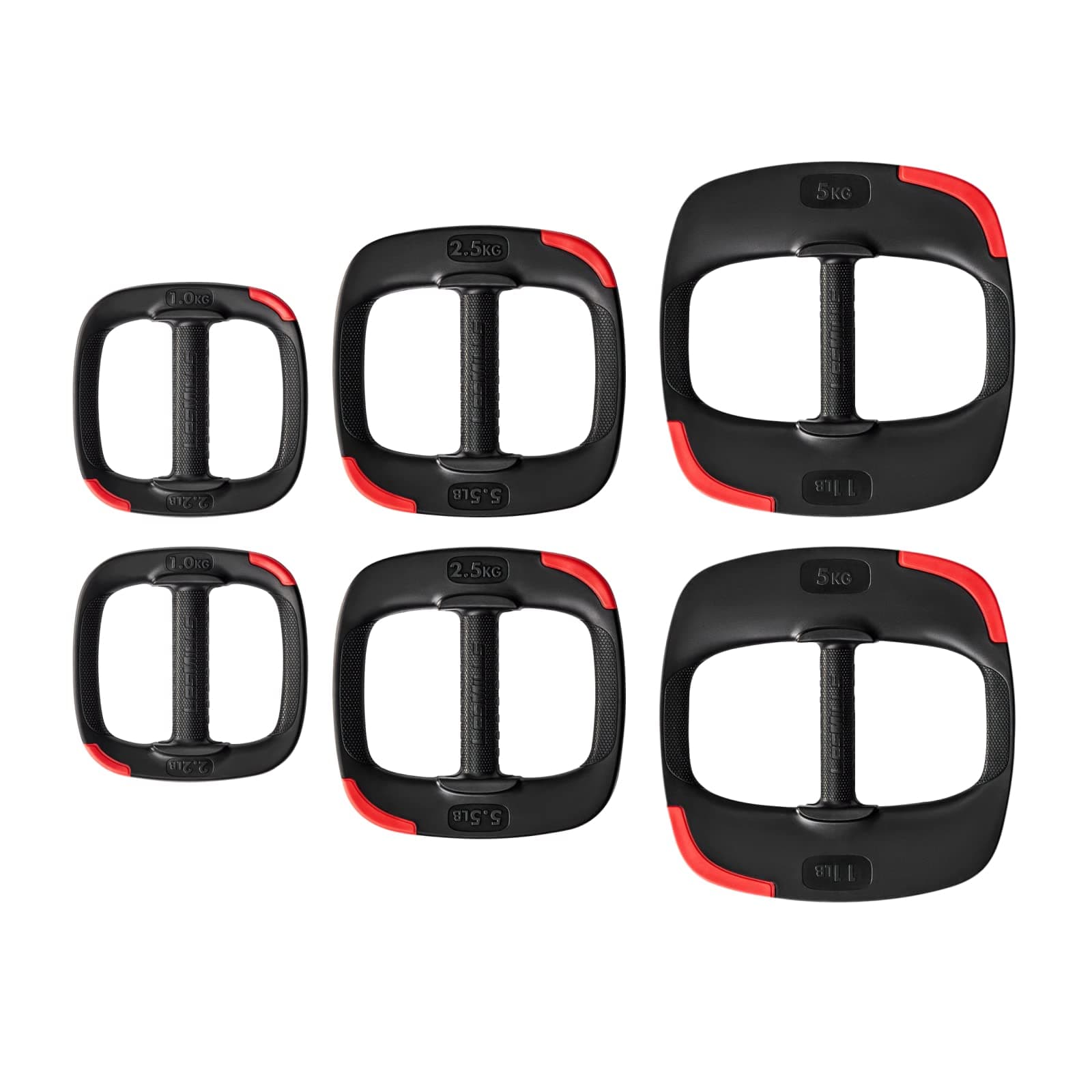 Dual Purpose Ergonomic Exercise Weight Plates for Total Body Workouts