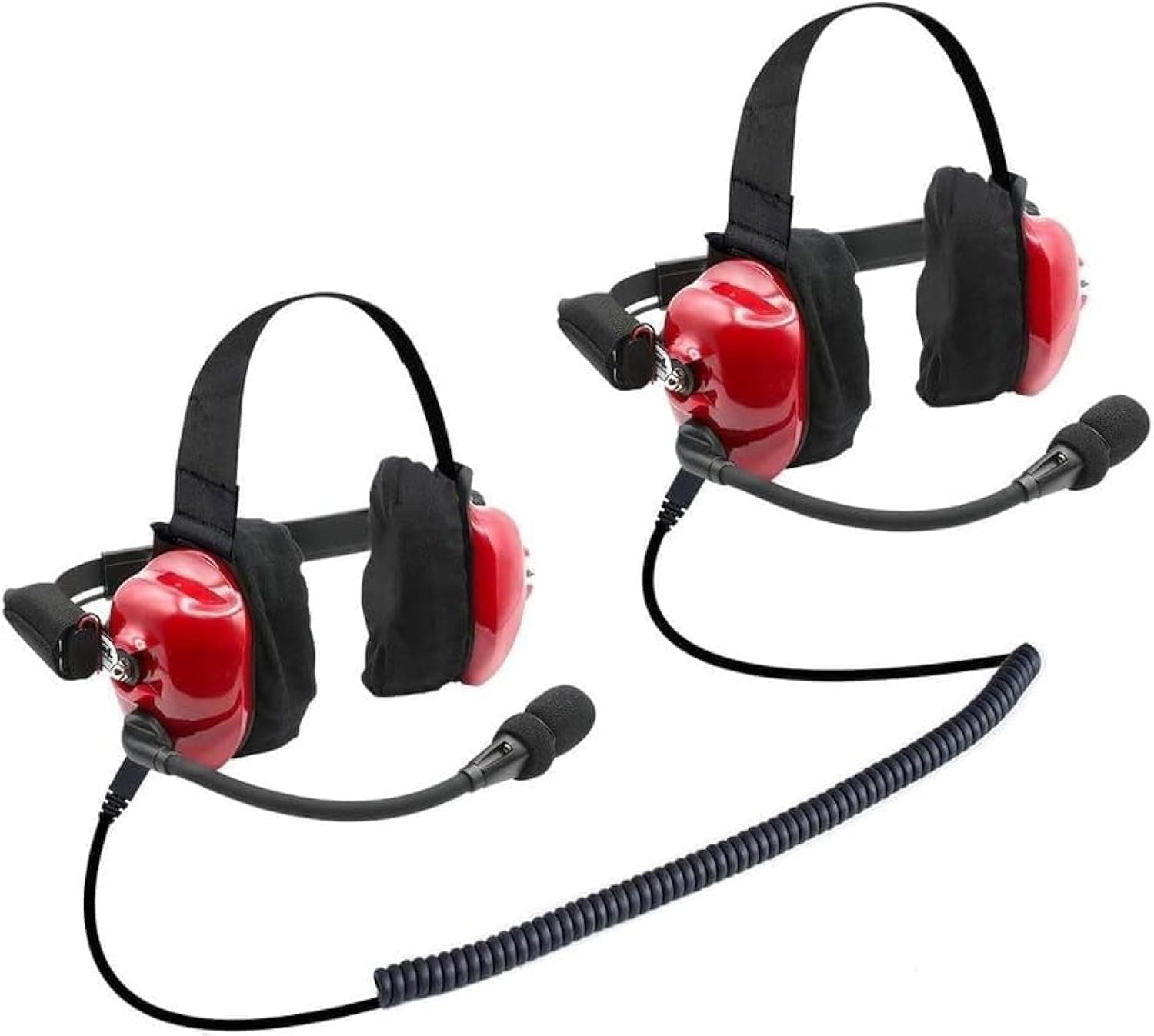 NASCAR Race Fan Linkable Intercom Scanner Over The Ear Two Way Headsets w/Mic and Cables - #H80-X2