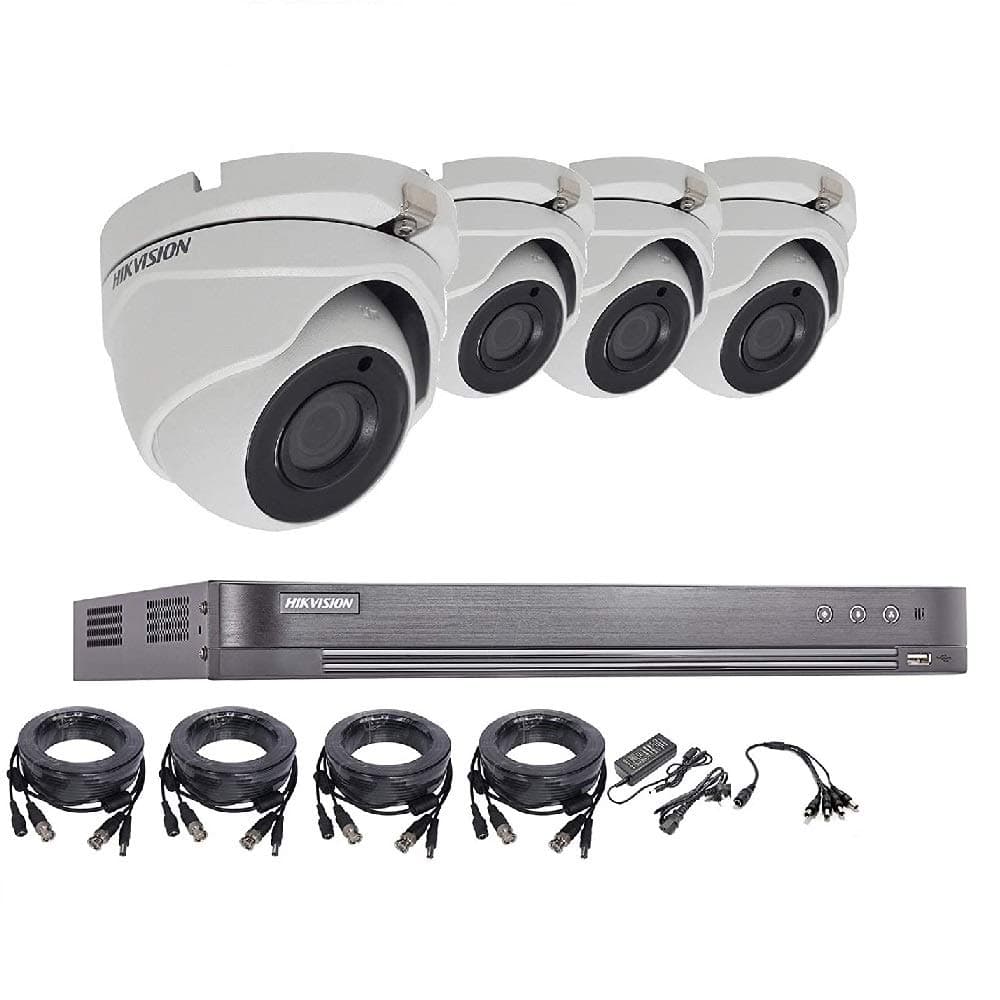 HIKVISION 5MP CCTV SECURITY SYSTEM 4K DVR 4CH 1TB H.265+ HIK 5 MP 2.8MM CAMERA OUTDOOR NIGHT VISION KIT UAE SELLER DS-7204HUHI-K1
