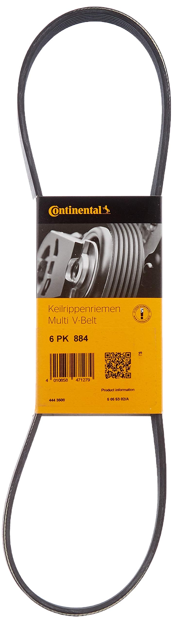 CONTITECH V-Ribbed Belt, 6PK884