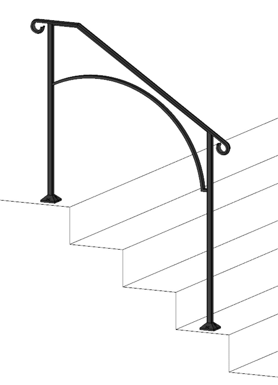 Iron X HandrailArch #3 (No Fasteners)