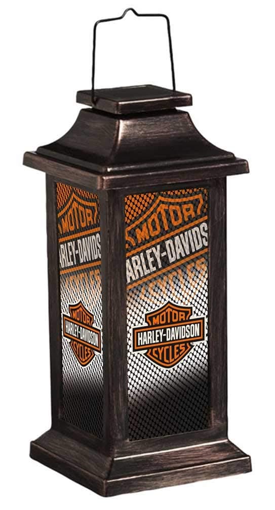 Harley-Davidson Bar & Shield Logo Plastic Metallic Solar Power Garden Lantern
