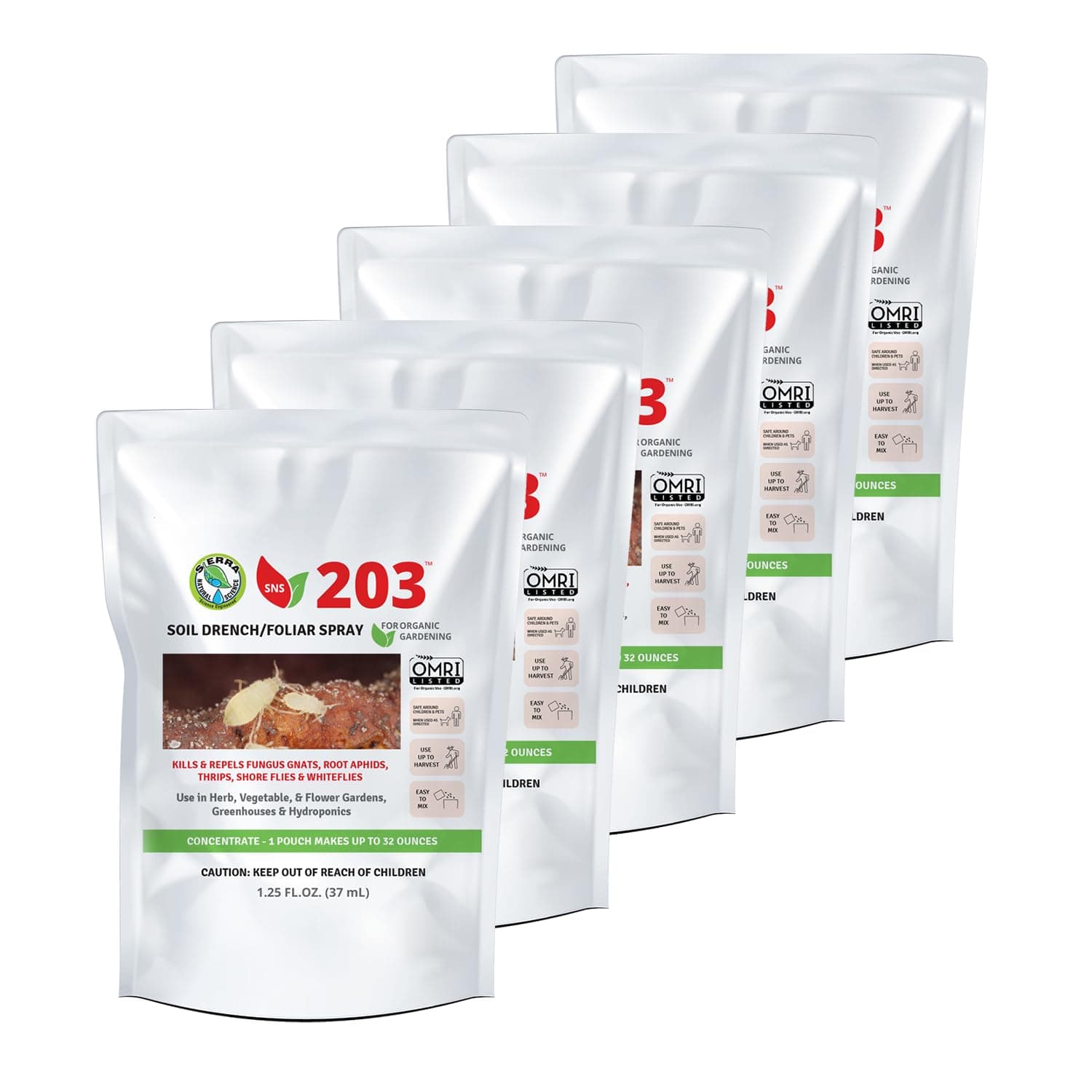 203 - Concentrate Pouch - 1.25 fl oz (37 mL) makes up to 32 fl oz (Pack of 5)