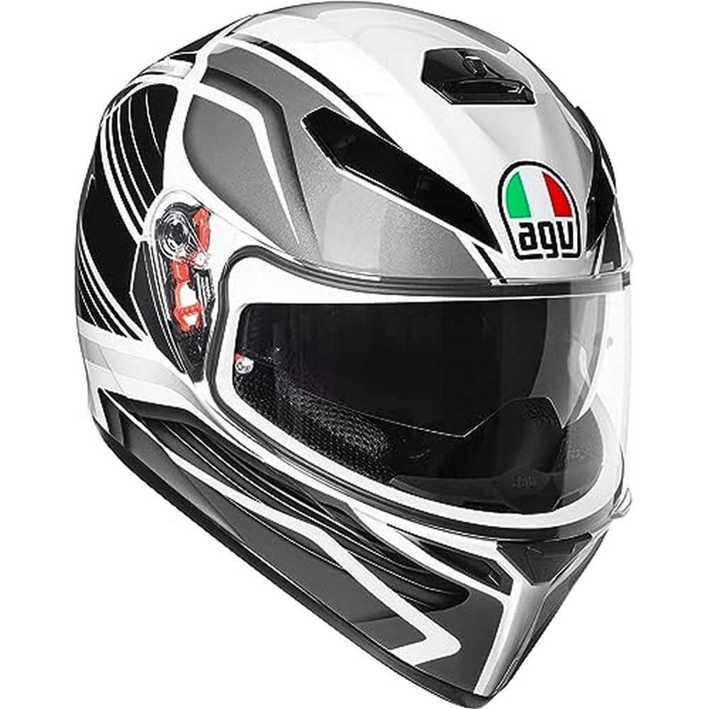 AGV K-3 SV E2205 Multi Plk Helmet, Proton Black/Silver, Size XL