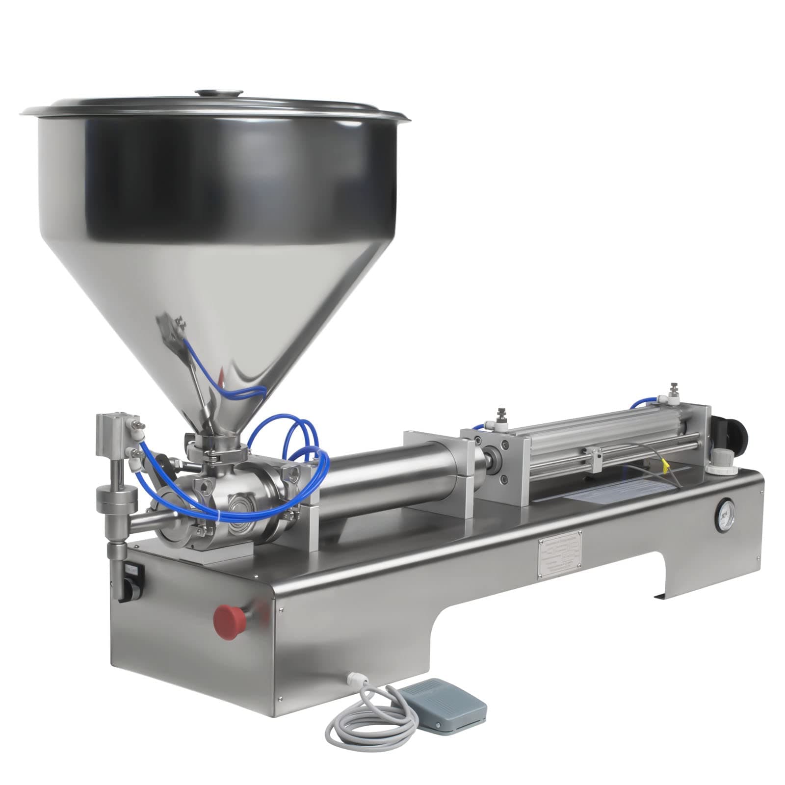 Horizontal Pneumatic Paste Filling Machine, Paste Liquid Filling Machine, Pneumatic Dual-use Paste Filling Machine for Cream Shampoo Liquids(whitout funnel)