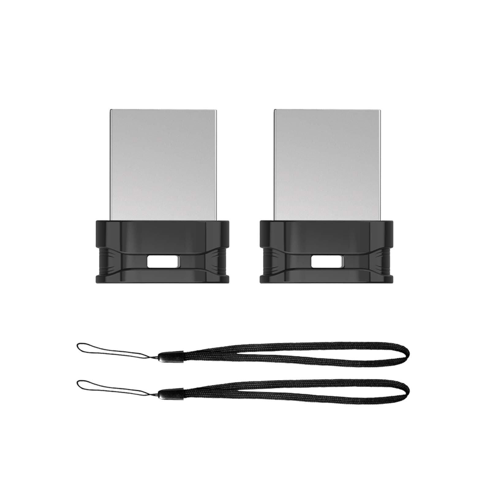 - 64GB 2 Pack USB Flash Drive K&ZZ Ultra Slim Thumb Drive USB 2.0 Memory Stick USB Drive Data Stick Expansion Disk with Black Portable Lanyard (64GB, 2 Pack Bundle)