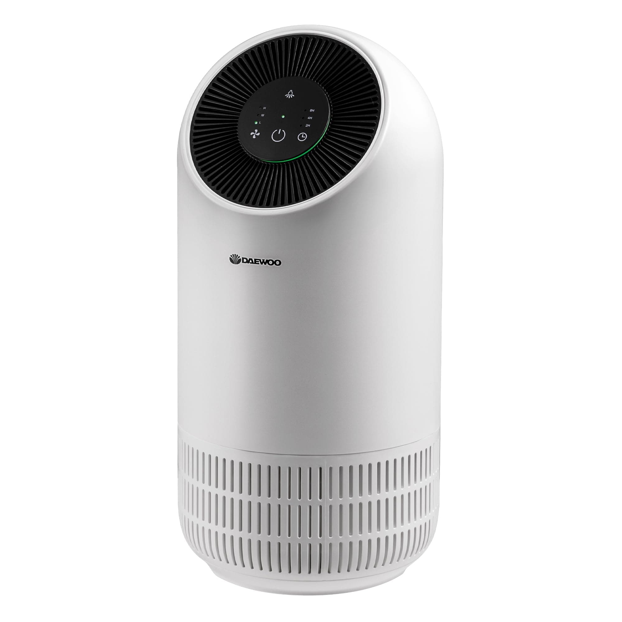 Daewoo Air Purifier, Ultra Quiet, 3 Speed Settings, 8 Hour Timer, Night Light And HEPA 13 Filter That Captures Allergens, Pet Hair, Smoke, Odour And Large Dust Particles For Cleaner, Breathable Air