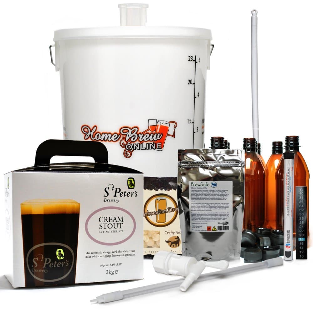 St Peters Micro Brewery Home Brew Complete Starter Kit - Cream Stout