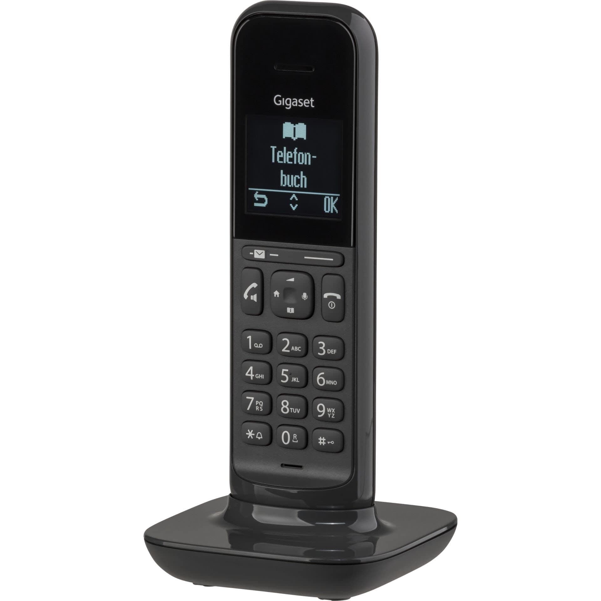 CL390HX Design DECT Handset with Charging Cradle - Fritzbox Compatible - Wireless Phone for Router and DECT Base - Direct Dial Function - Protection from Unwanted Calls - Satellite Grey