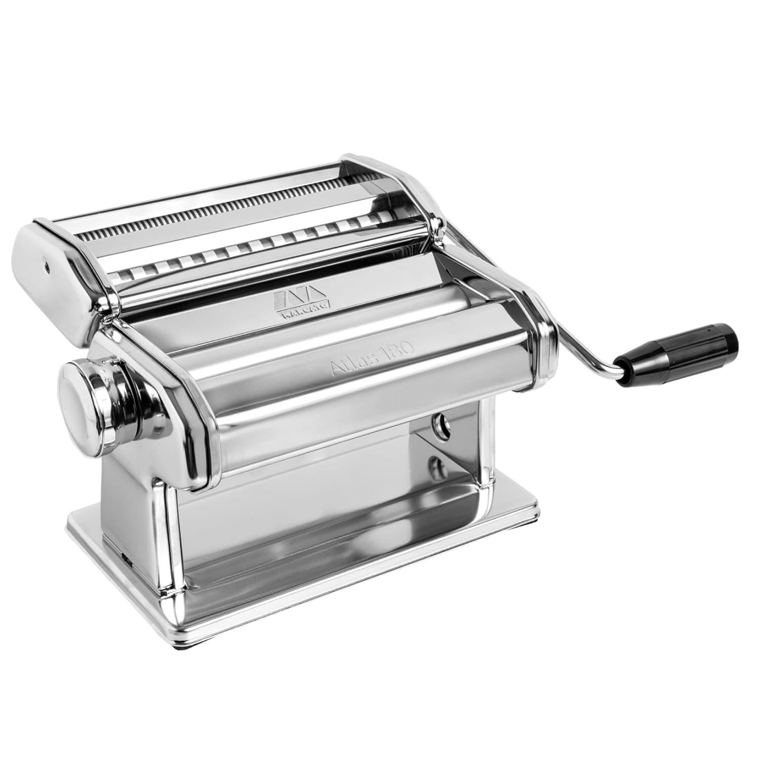 Marcato Pasta Machine, Pasta Maker, Pasta Roller for Handmade Fresh Pasta, Made in Italy, Chromed Steel. Model: Atlas 180
