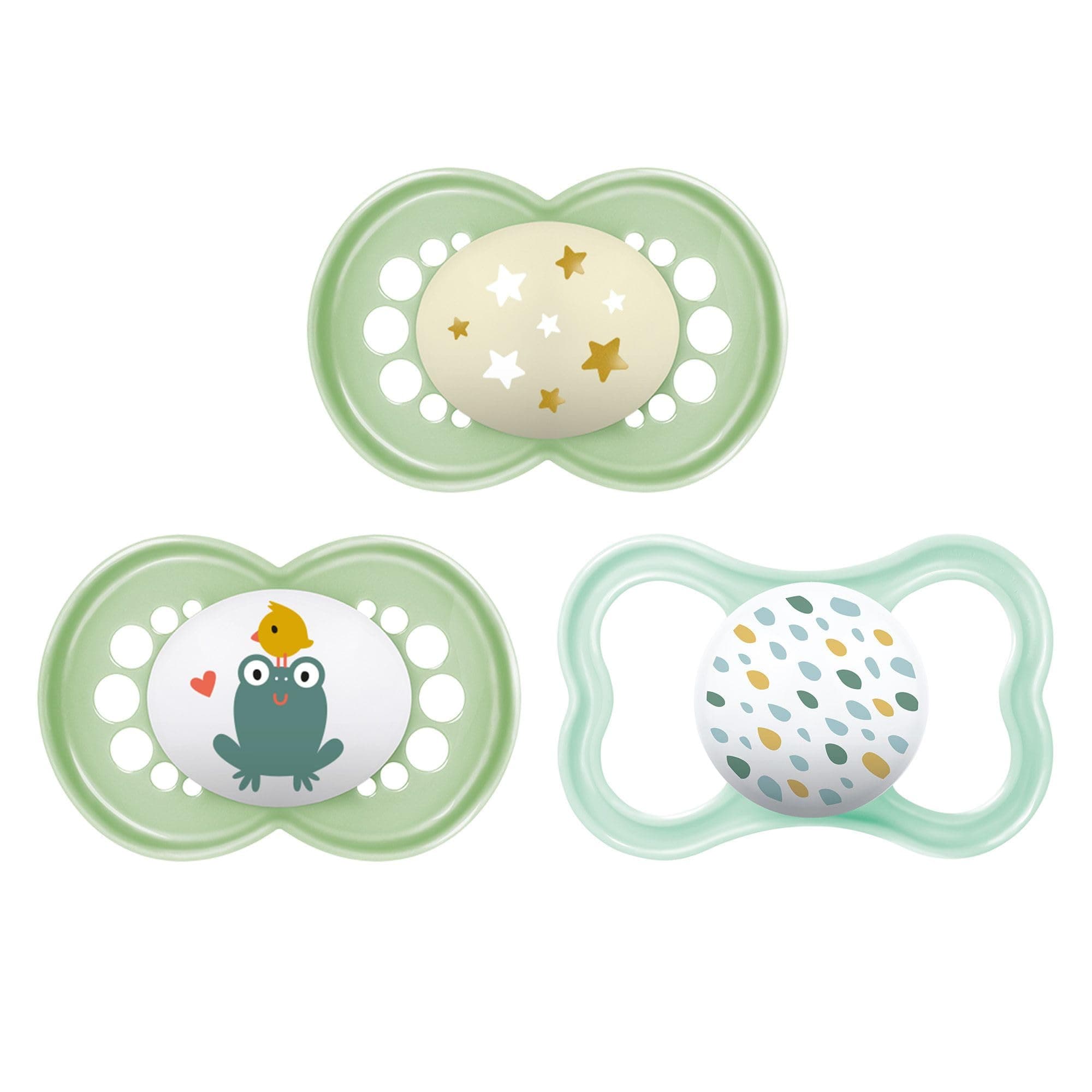Variety Pack Baby Pacifier, Includes 3 Types of Pacifiers, Shape Helps Promote Healthy Oral Development, 3 Count (Pack of 1)