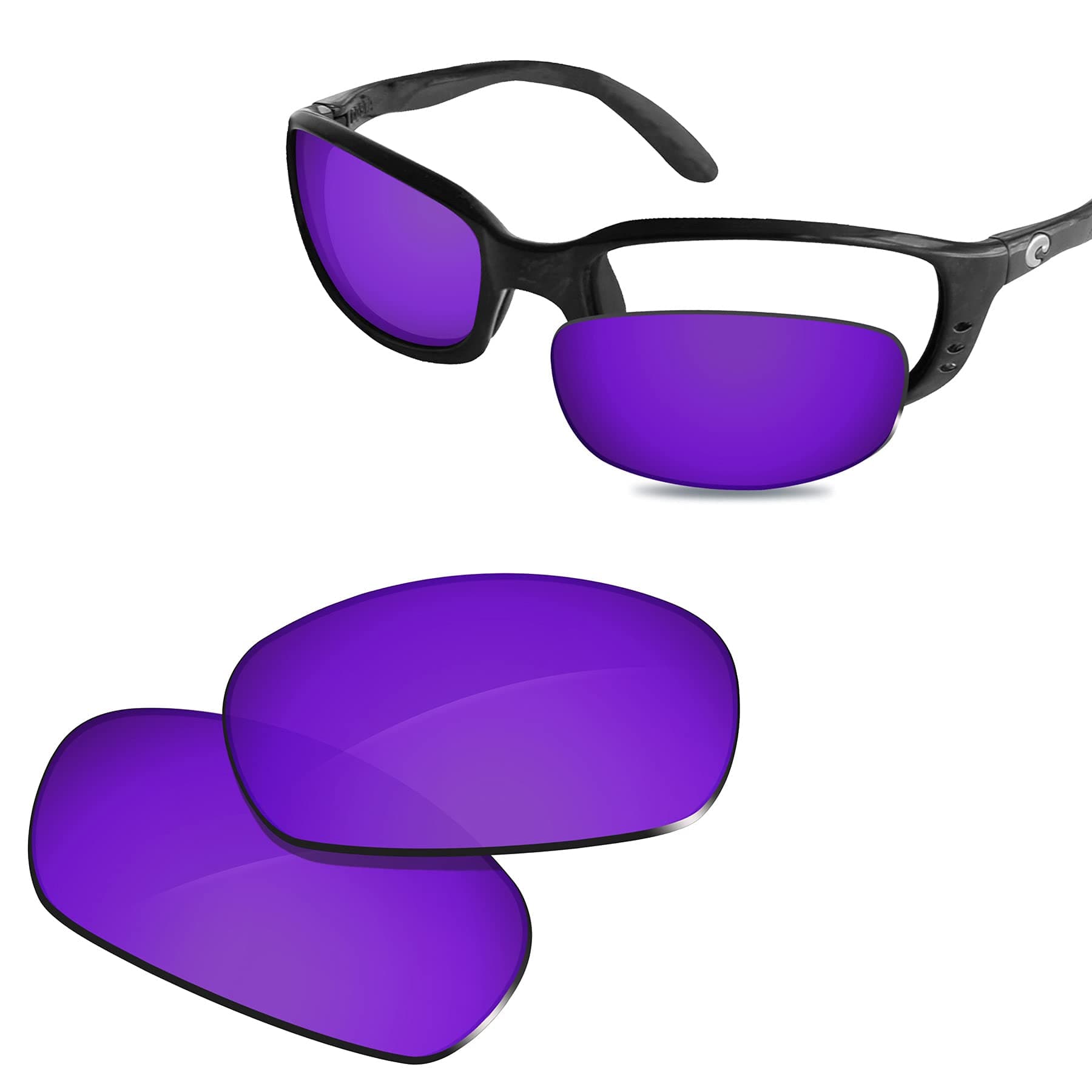 100% Precise-Fit Replacement Sunglass Lenses for Costa Del Mar Brine