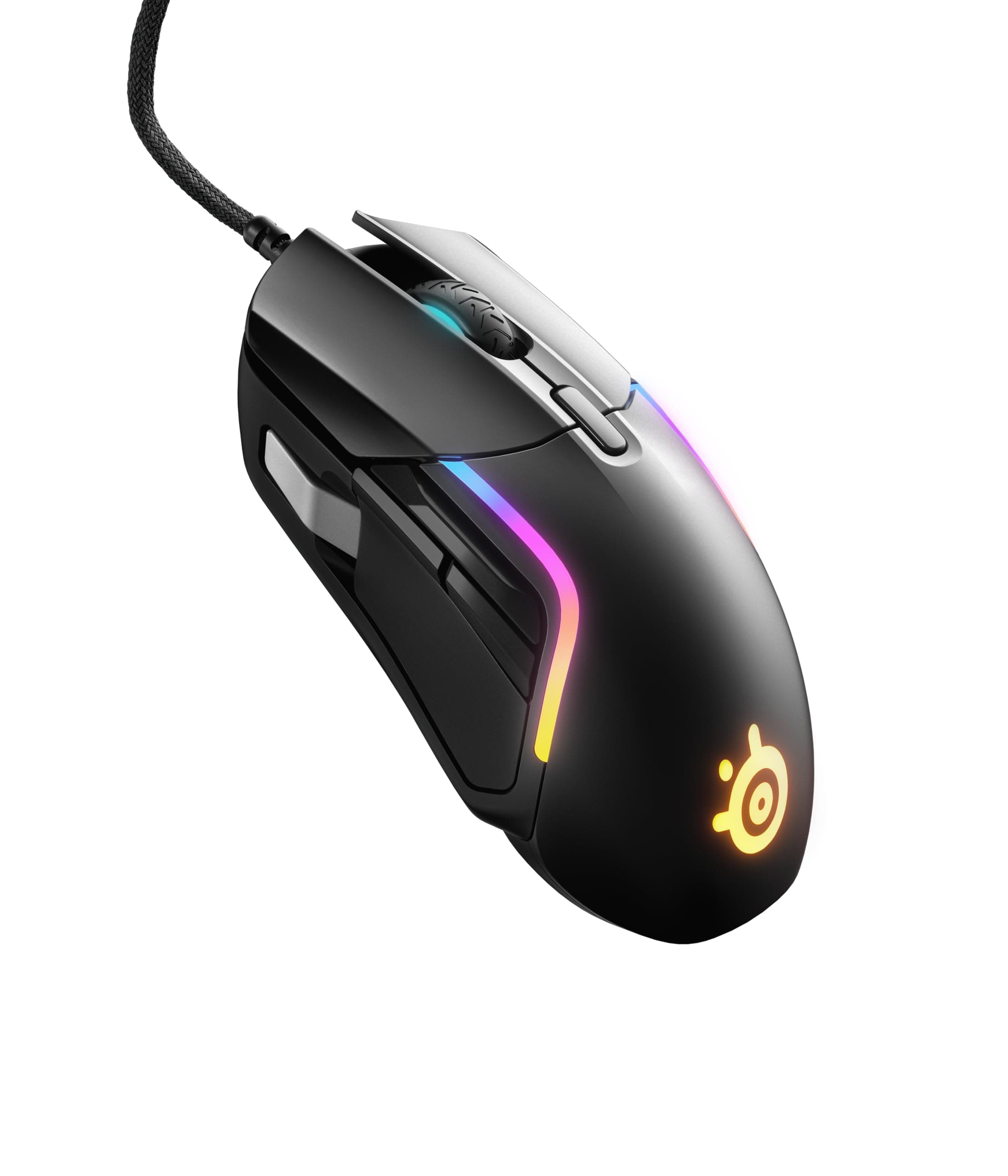 SteelSeries Rival 5 Gaming Mouse with PrismSync RGB Lighting and 9 Programmable Buttons – FPS, MOBA, MMO, Battle Royale – 18,000 CPI TrueMove Air Optical Sensor - Black