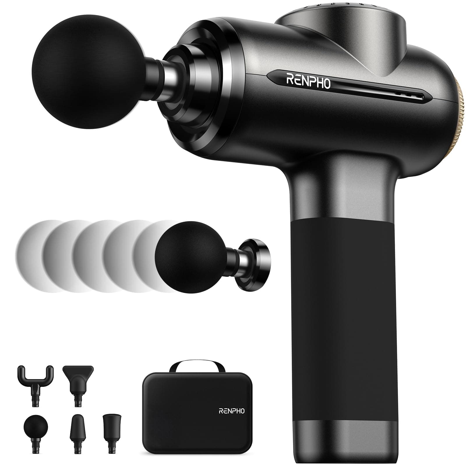 Active Evo Massage Gun, Deep Tissue Back Massage with 8-12mm Adjustable Amplitude Heavy-Duty, FSA Approved, Percussion Professional Muscle Massager Gun for Athtetes & Home Use, HSA