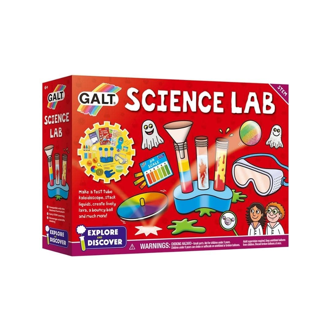 Galt Science Lab - Explore and Discover Science Kit for Kids, Childrens Craft Set - 20 Fun STEM Science Experiments and Guide Book - Make a Kaleidoscope, Lava, Bouncy Ball and More - For Ages 6 Plus