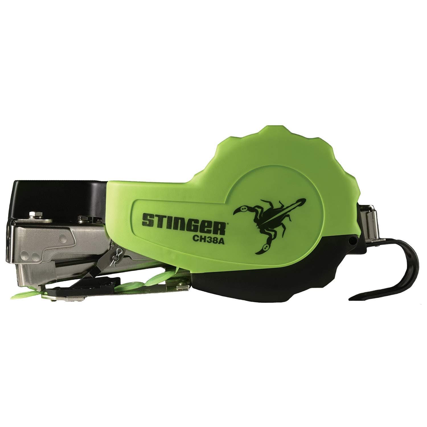 CH38A Autofeed Cap Staple Hammer Tacker, 1" Caps, 3/8" Staples for Roofing Underlayment, Housewrap, and Insulation (STINGER 0136401)