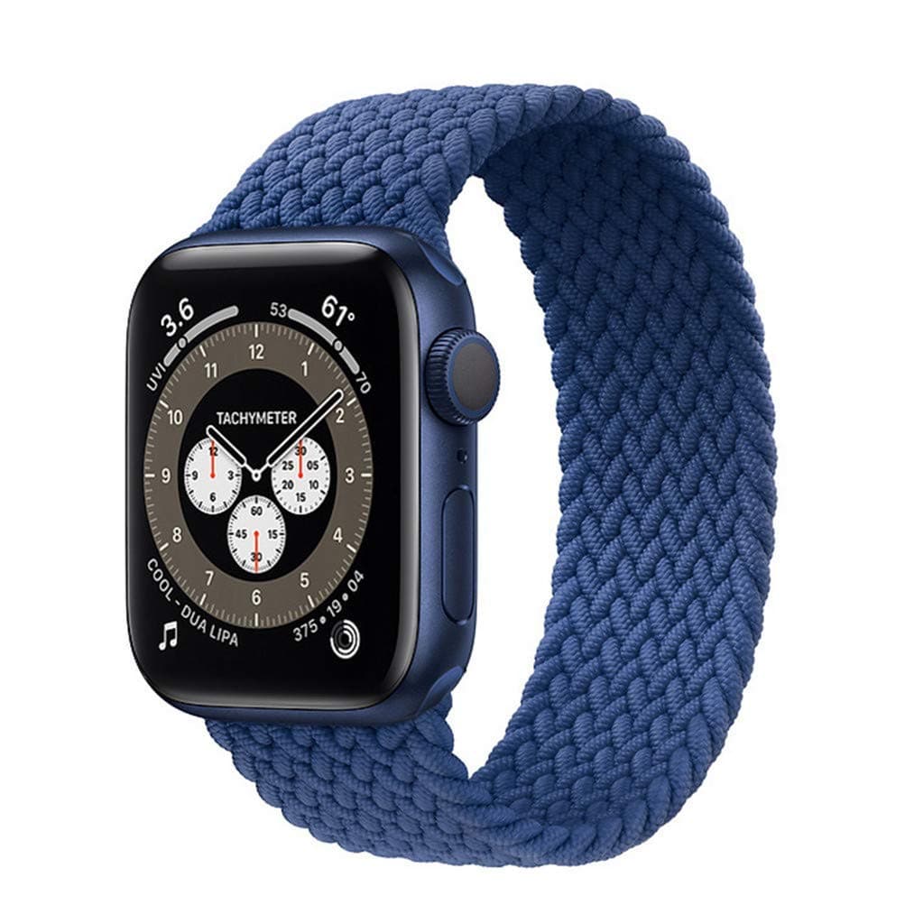Braided Solo Loop Strap Compatible for Apple Watch Band 41mm 38mm 40mm 42mm 44mm 45mm, No Clasp or Buckles Nylon Sport Elastic Replacement Wrist Band for Men Women for iWatch Series 7/6/se/5/4/3/2/1