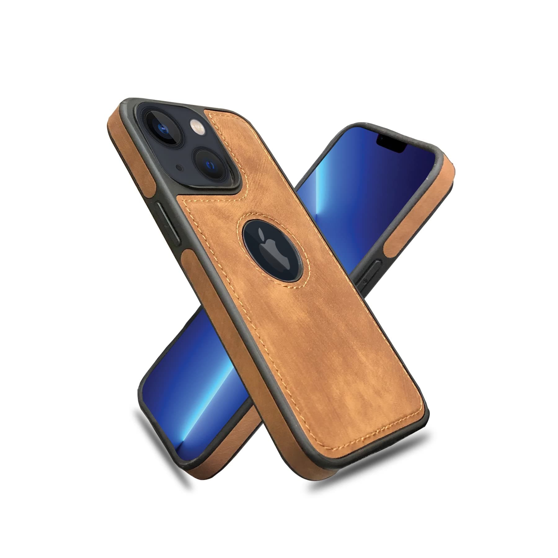 A rtistque Premium Pu Leather Back Cover Case for iPhone 14 Plus | with Inner Fabric |Smooth Hand Feel | Drop Protection | Raised Camera Edge | Stylish Design | iPhone 14 Plus Back Cover - Brown