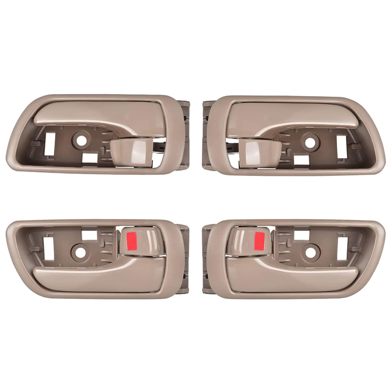 4Pcs Interior Inside Door Handles for Toyota Camry 2002 2003 2004 2005 2006, Inner Door Handle Front/Rear Driver & Passenger Side, Replace# 6920533030E, Beige