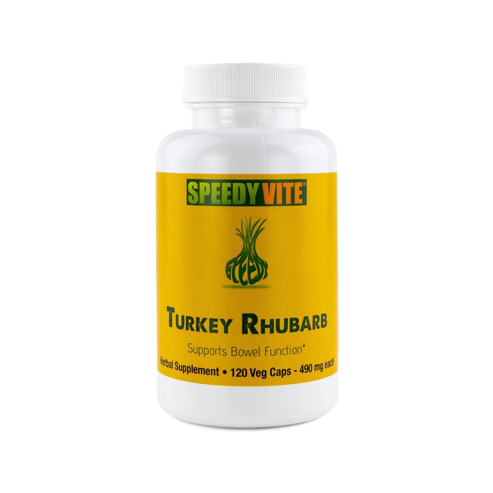 Turkey Rhubarb (100 Veg. Caps) - Supports Bowel Function