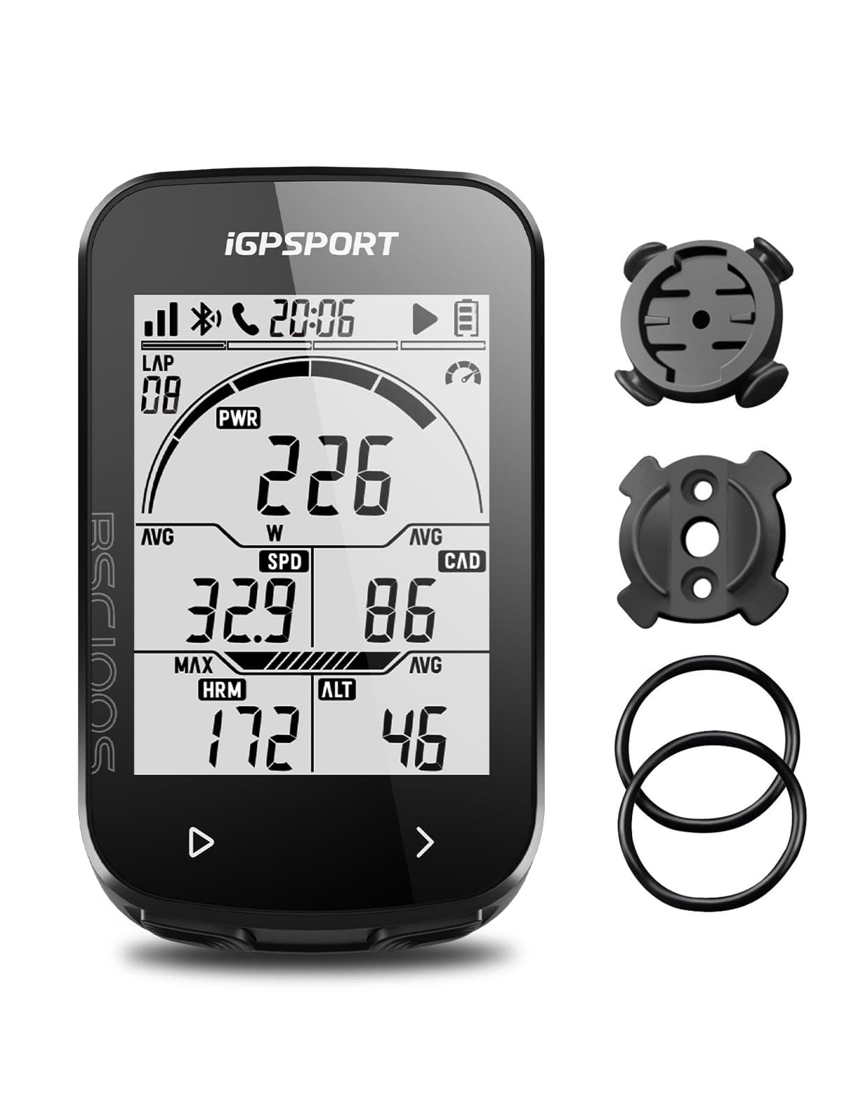 BSC100S Wireless Cycle Computer, Waterproof Bike Computer Cycling Speedometer IPX7 with 2.6 inch Auto Backlight Screen, ANT+/BLE5.0 Sensors and 40 Hours Battery Life