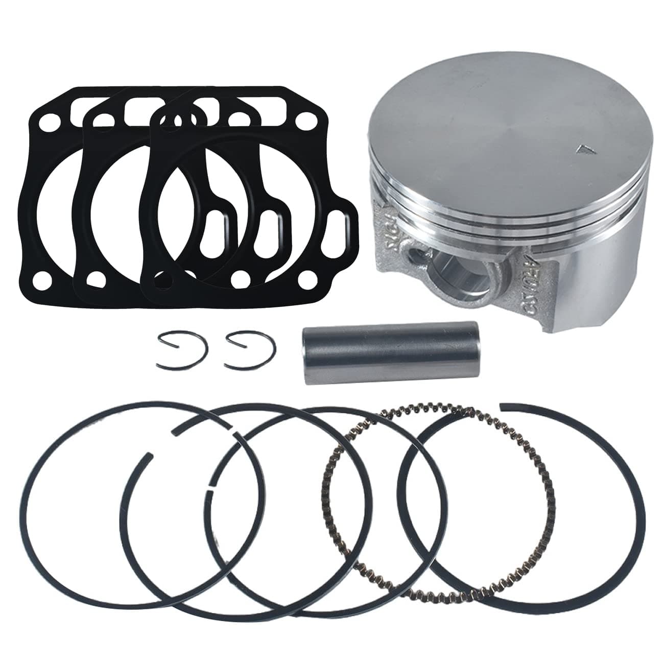 70mm Flat Top Piston and .550 Ring Kit With Head Gasket For Predator 212cc 224cc GX160 GX200 6.5HP Engine Mini Bike Go Kart Performance Parts