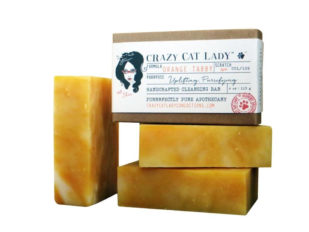 Crazy Cat Lady Purrifying Cleansing Bars - Orange Tabby