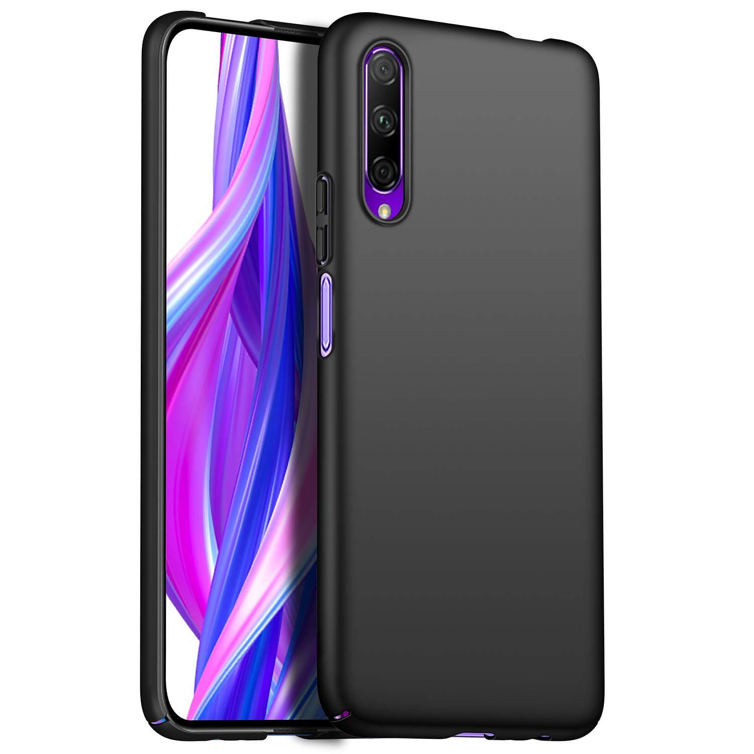 MISKQ case Compatible with Huawei P smart Pro 2019/Huawei Y9S/Honor 9X/Honor 9X Pro,All-inclusive hard shell heat dissipation anti-fingerprint anti-slip anti-fall mobile phone case(black)